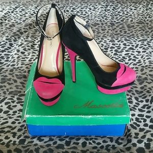 Pink and Black Sexy Heels